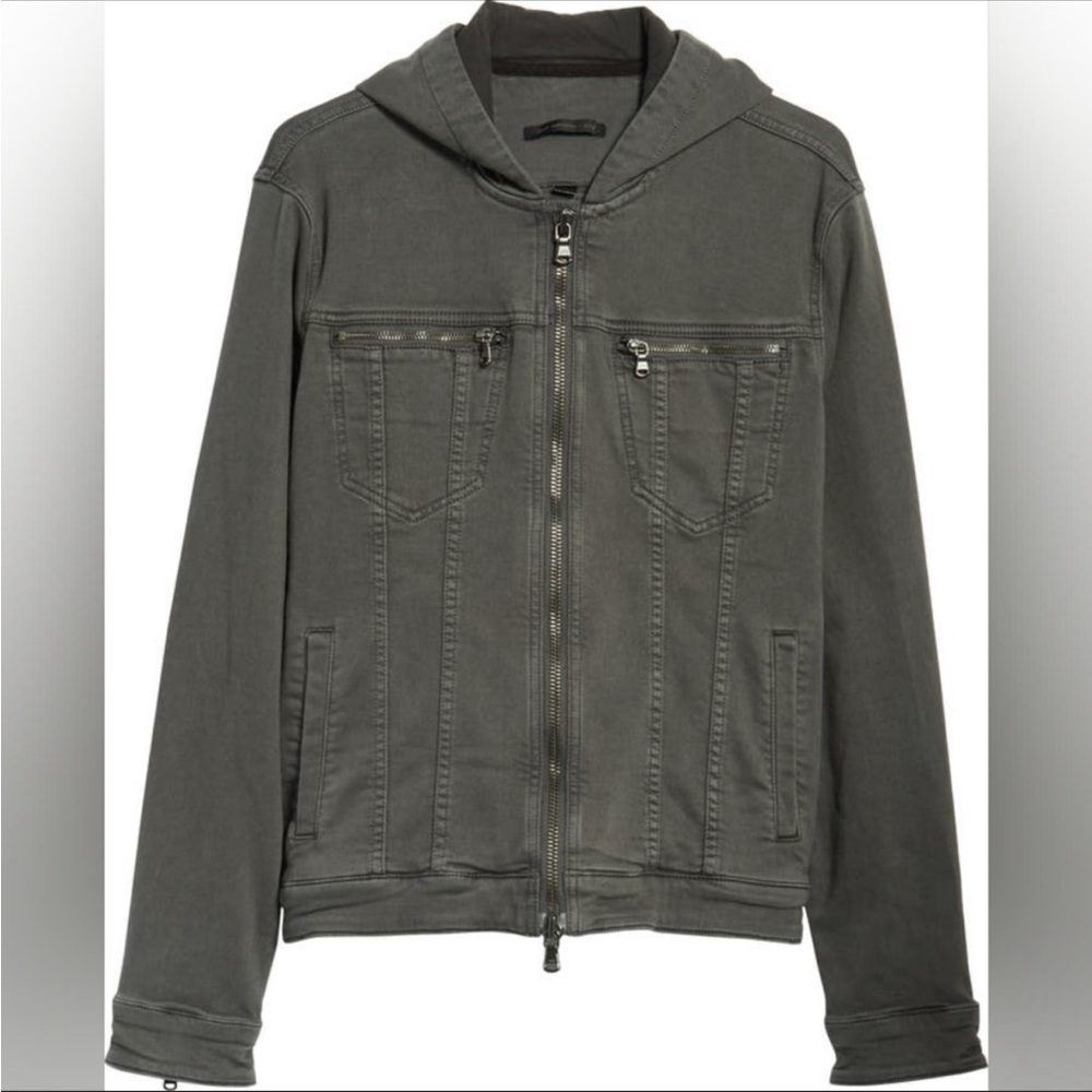 John Varvatos Hooded Denim Jacket size S